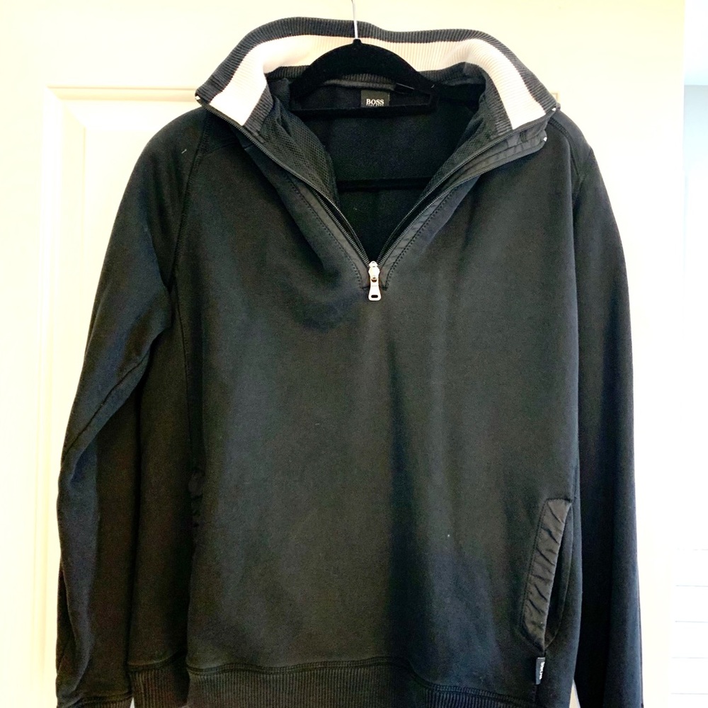 Hugo boss double collar hooded sweatshirt